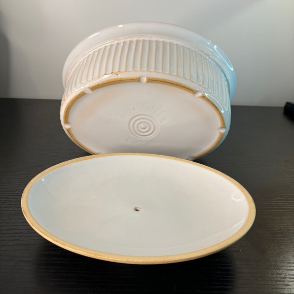 RareT .G. Green England Vintage Oval Casserole Stoneware w/Lid Retro Target Mark - Picture 6 of 8